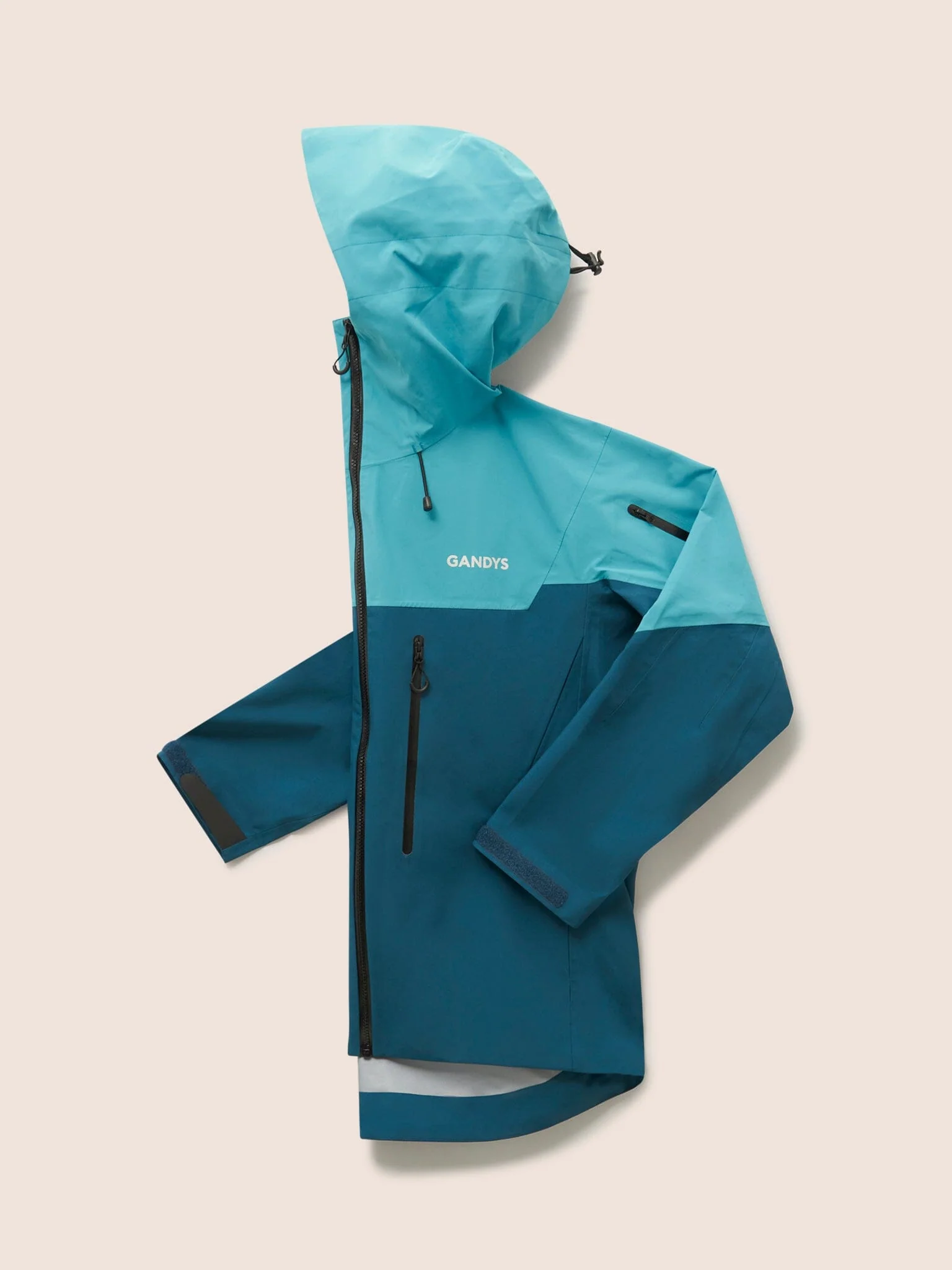 Argyle Waterproof Multi Pocket Jacket in Teal - Image 4