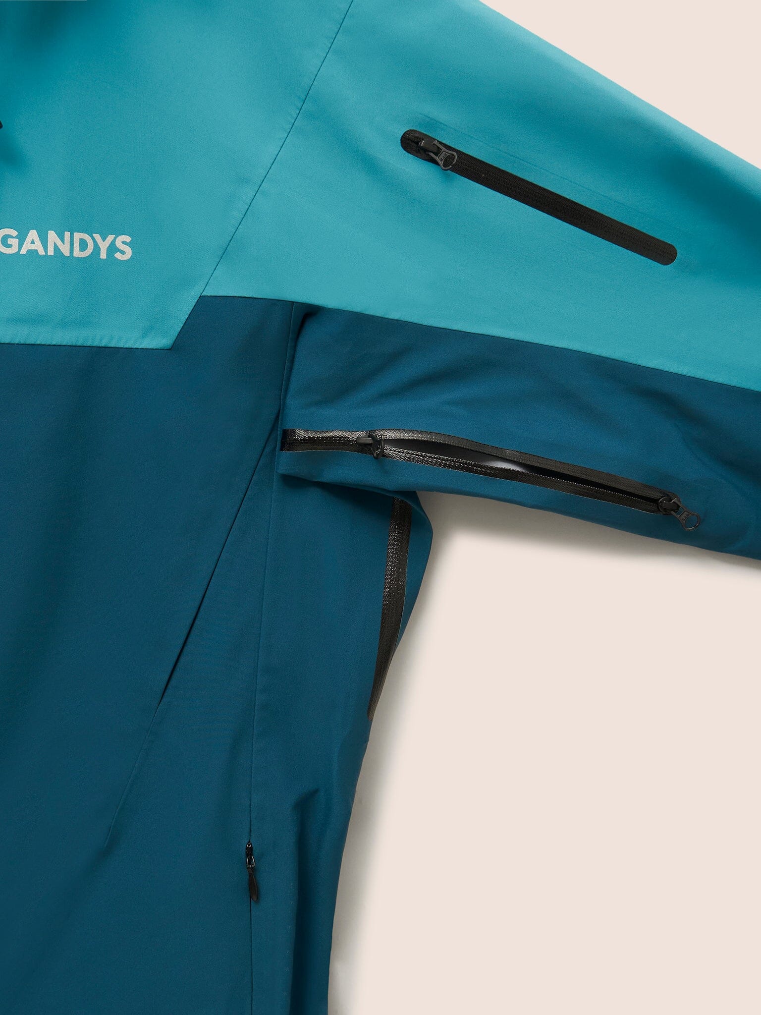 Argyle Waterproof Multi Pocket Jacket in Teal - Image 5