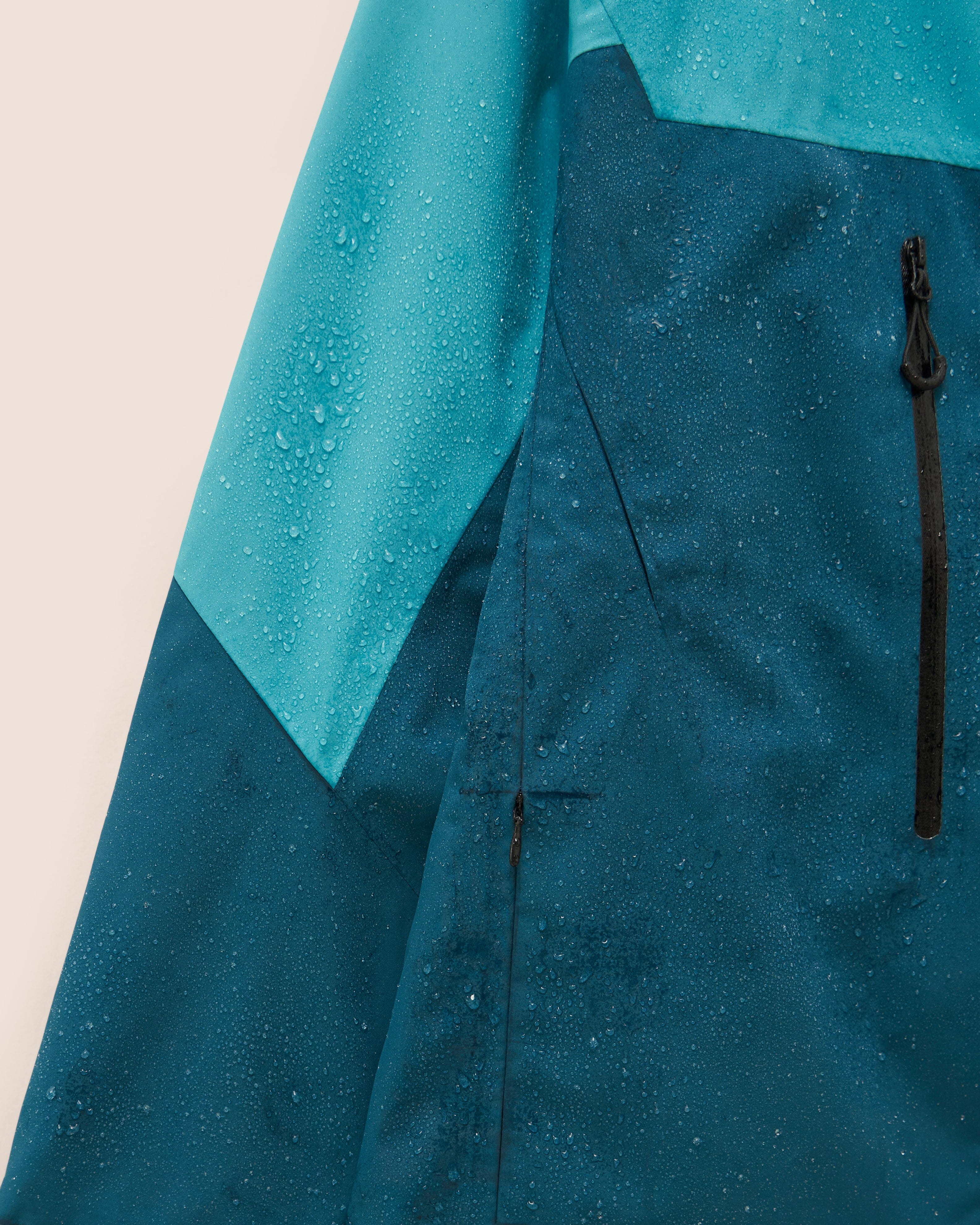Argyle Waterproof Multi Pocket Jacket in Teal - Image 6