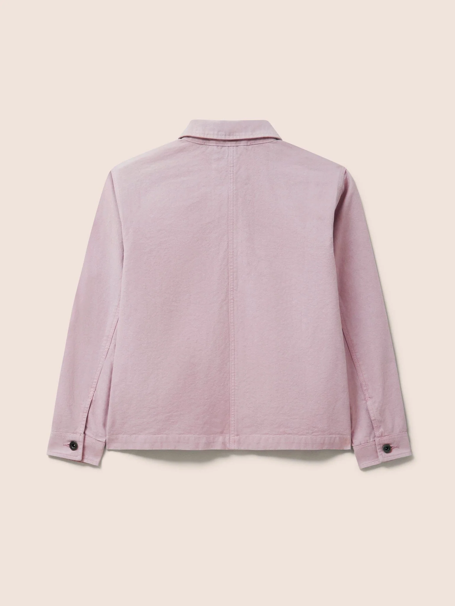 Avignon Cotton Pocket Chore Jacket in Pink - Image 4