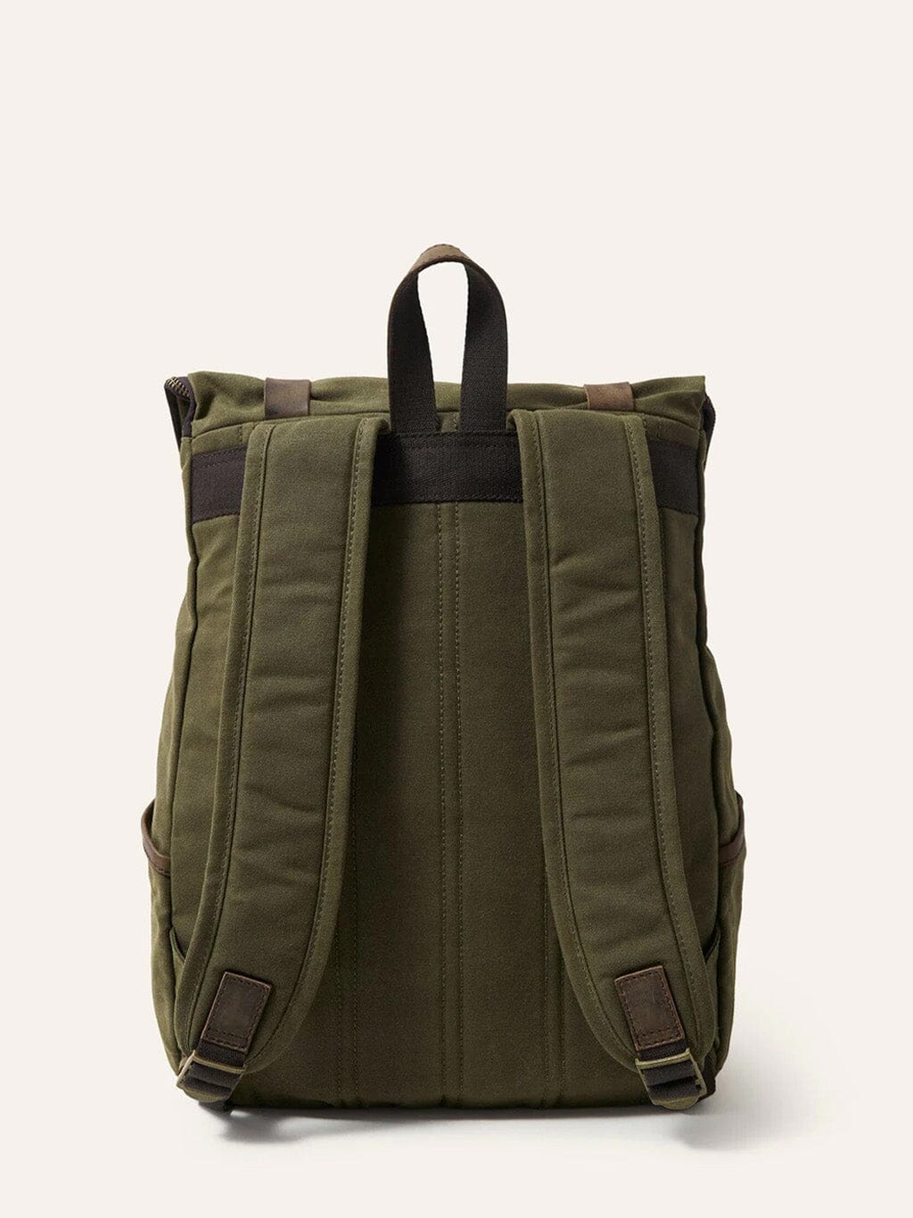 Bali Waxed Cotton Backpack in Khaki - Image 3