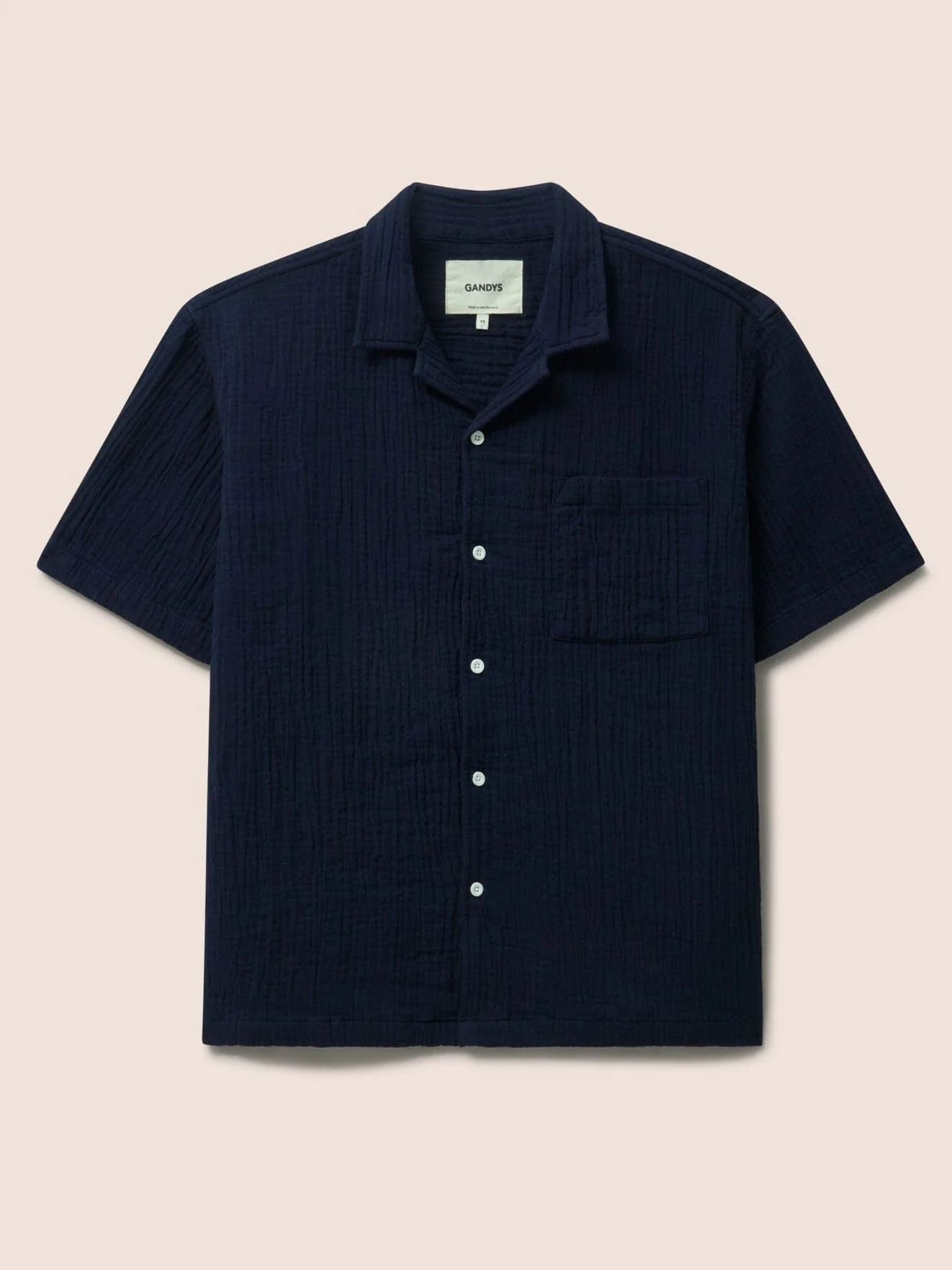 Baxter Cotton Shirt in Navy