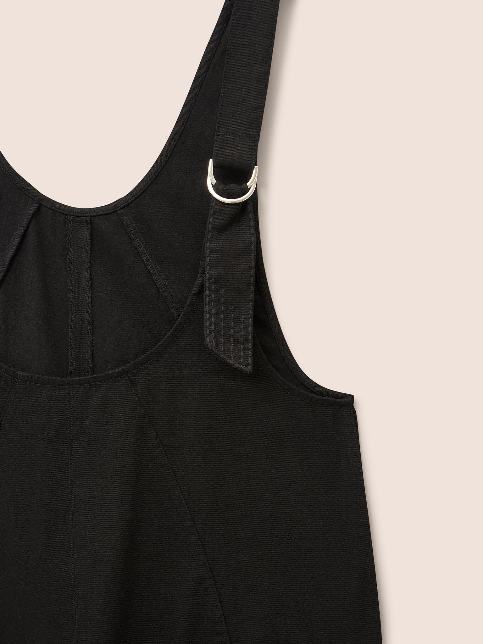 Steephill Cotton Dungarees in Black - Image 10