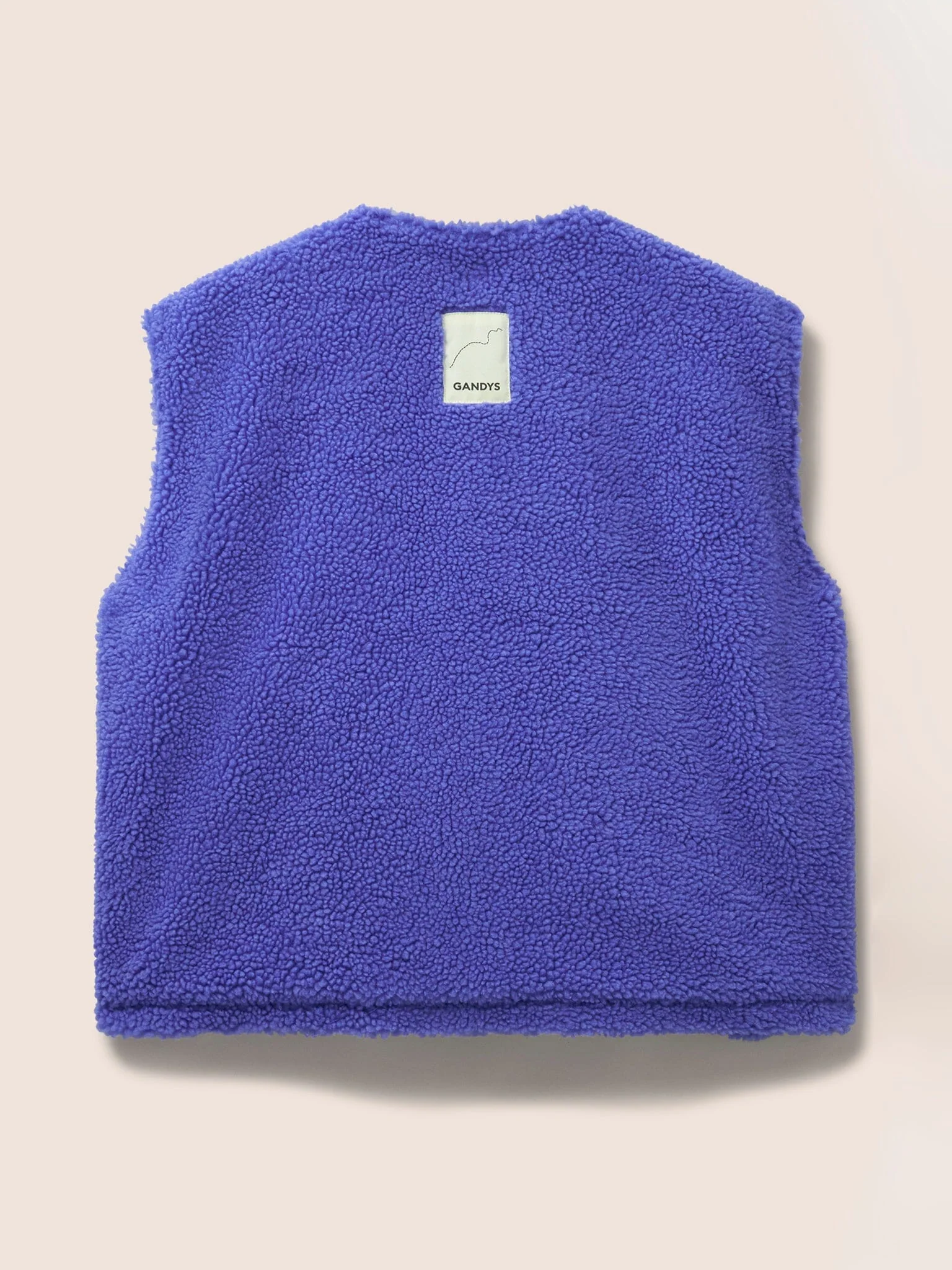 Harlem Recycled Fleece Gilet in Blue - Image 3