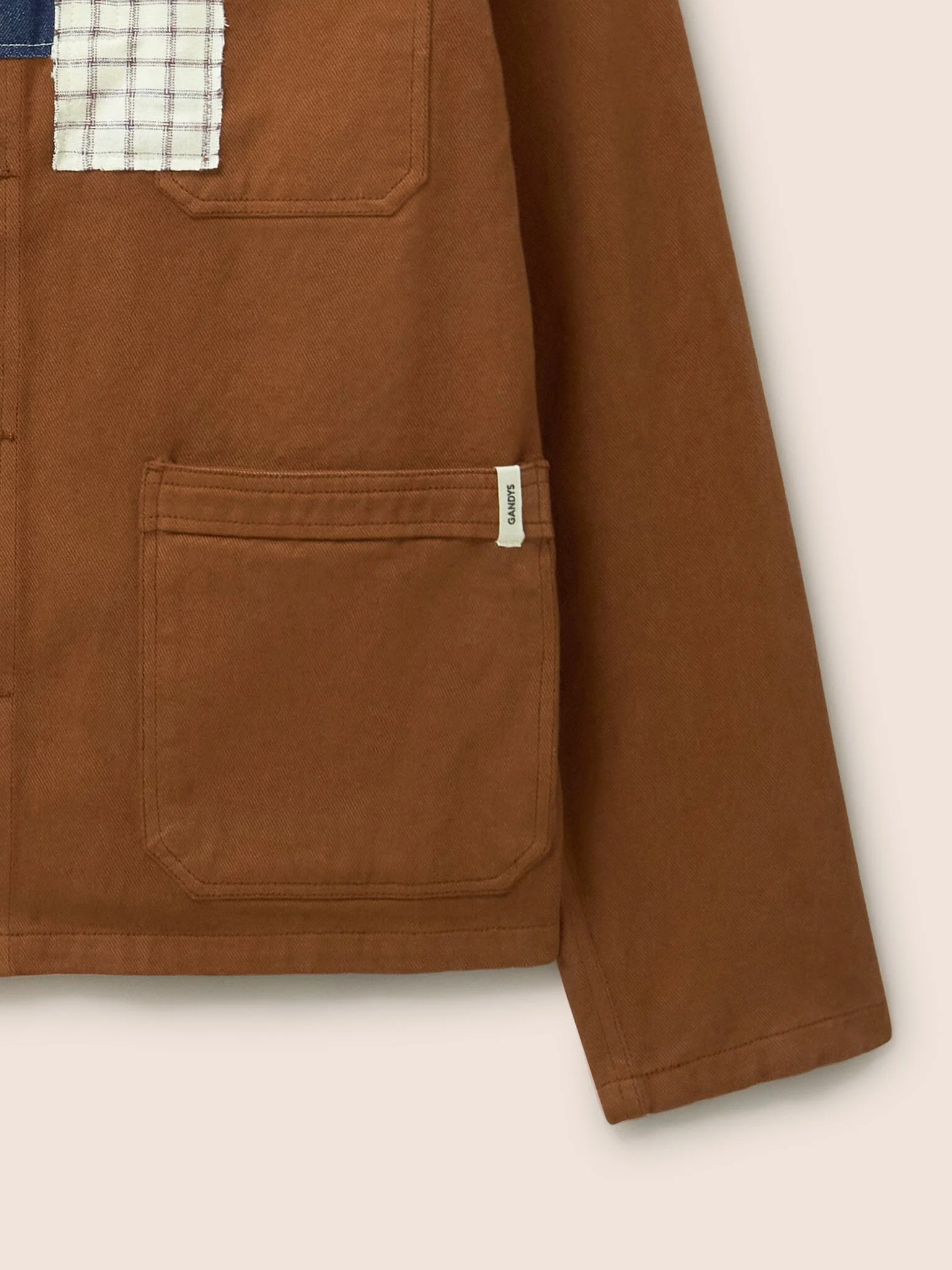 Brecon Cotton Patch Chore Jacket in Orange - Image 5