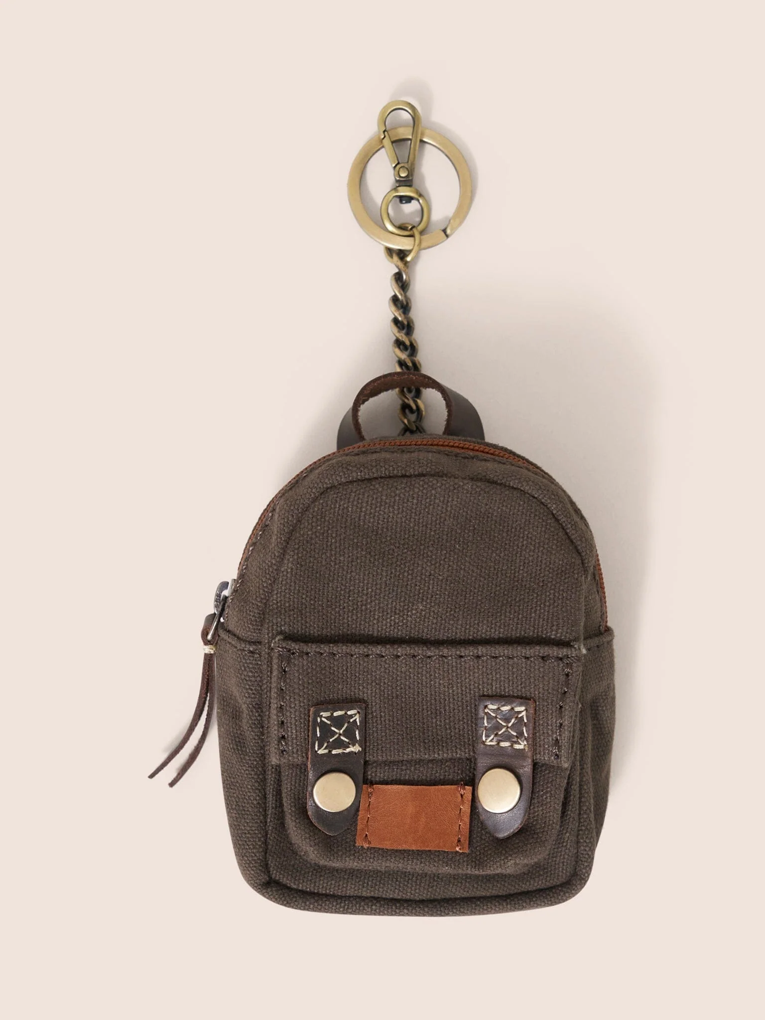 Bali Mini Keyring in Brown