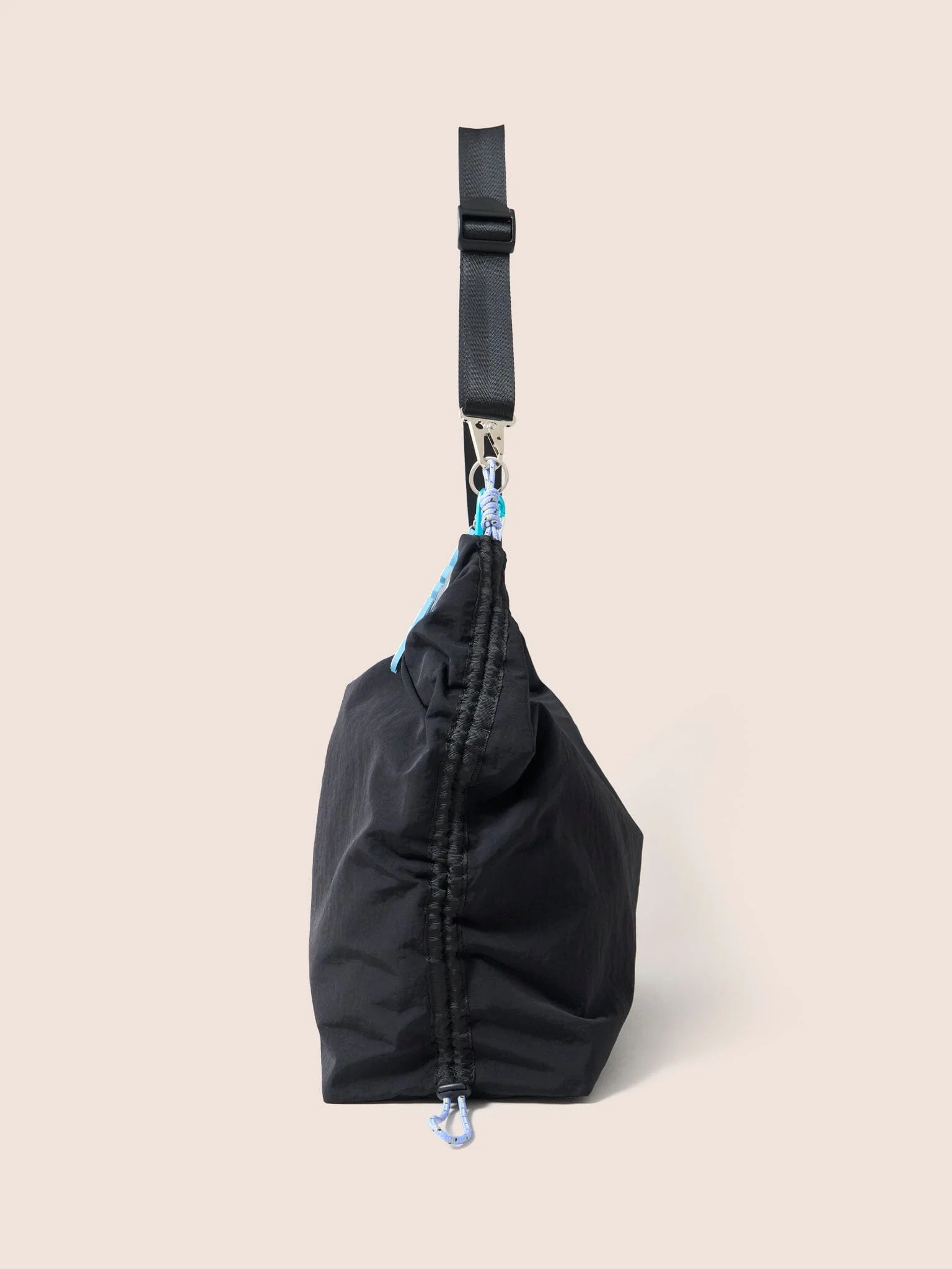 Carabiner Club Recycled Large Crescent Bag in Black - Image 5