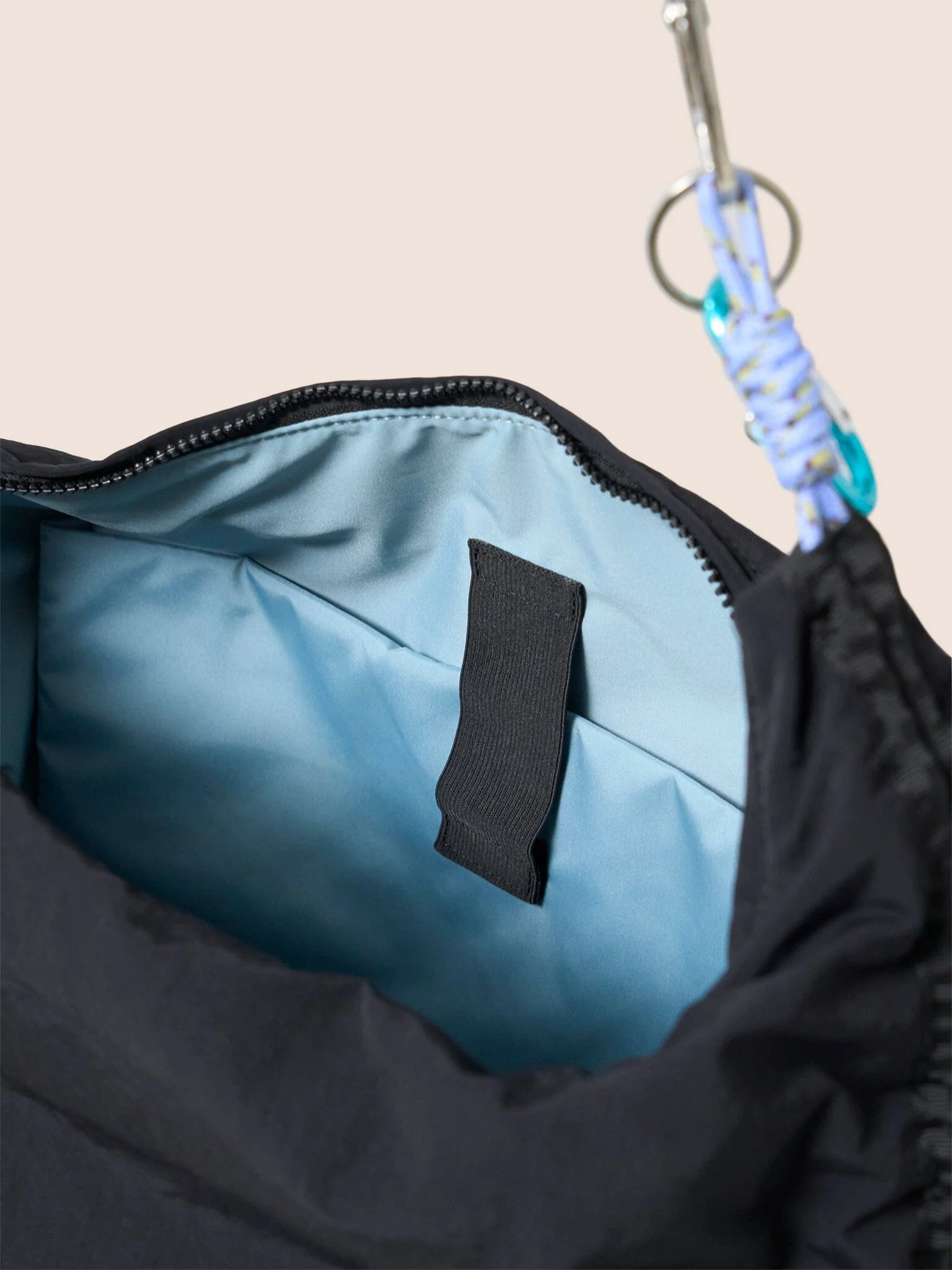 Carabiner Club Recycled Large Crescent Bag in Black - Image 7