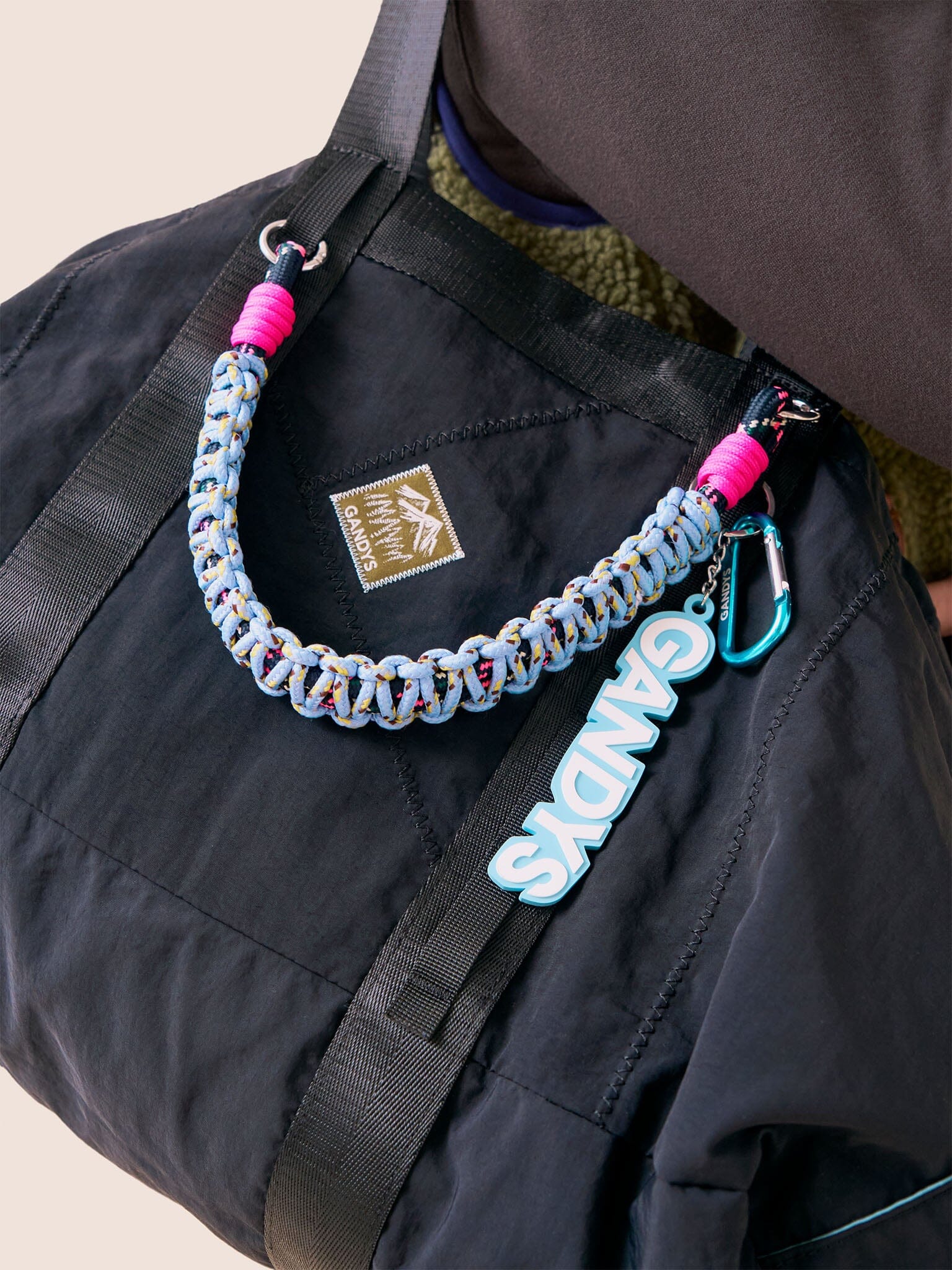 Carabiner Club Recycled Large Cube Weekend Bag in Black - Image 8