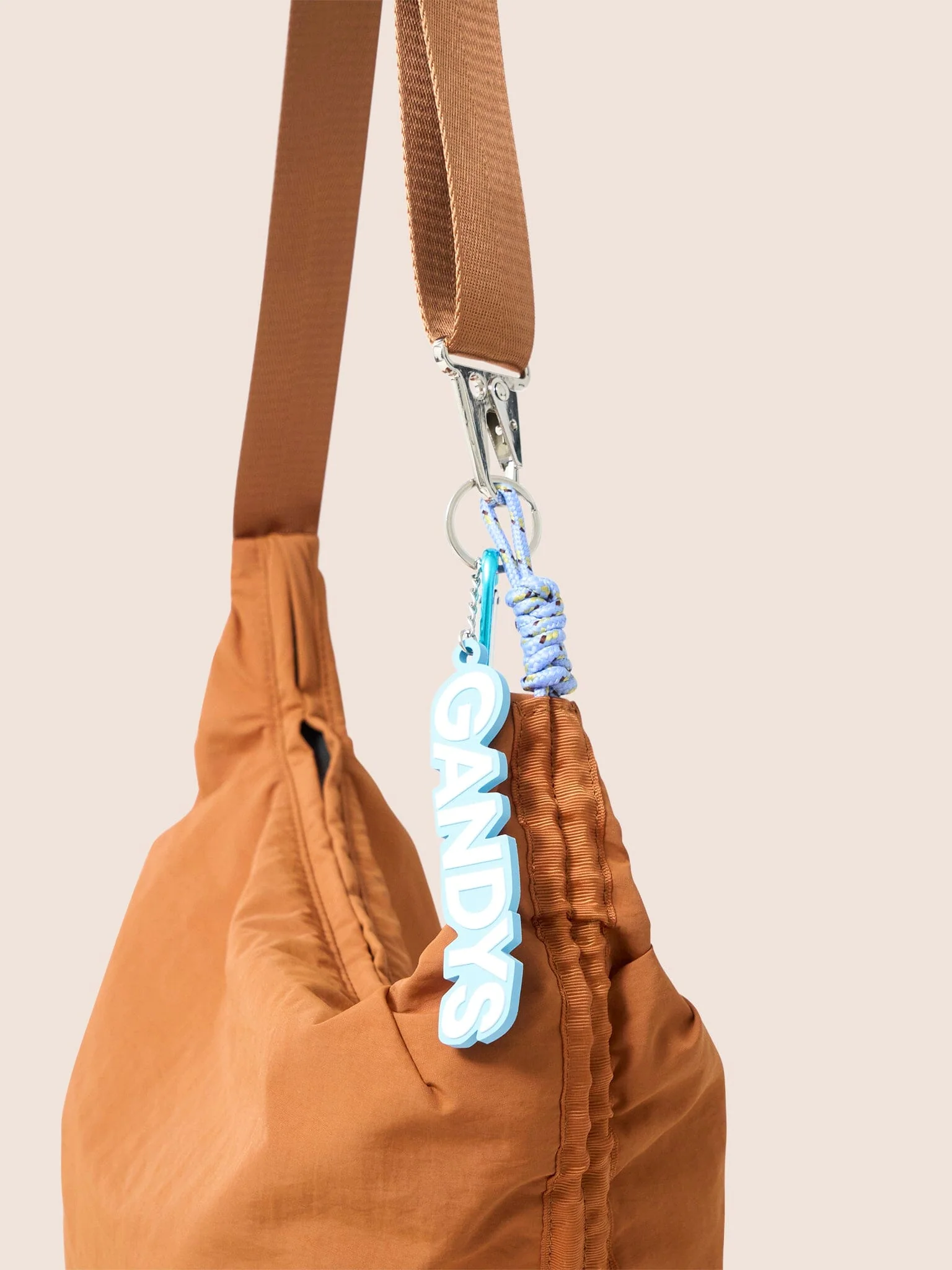 Carabiner Club Recycled Small Crescent Bag in Orange - Image 8