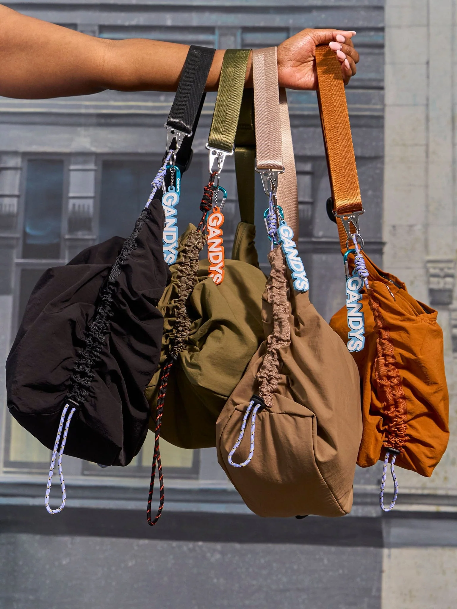 Carabiner Club Recycled Large Crescent Bag in Black - Image 9