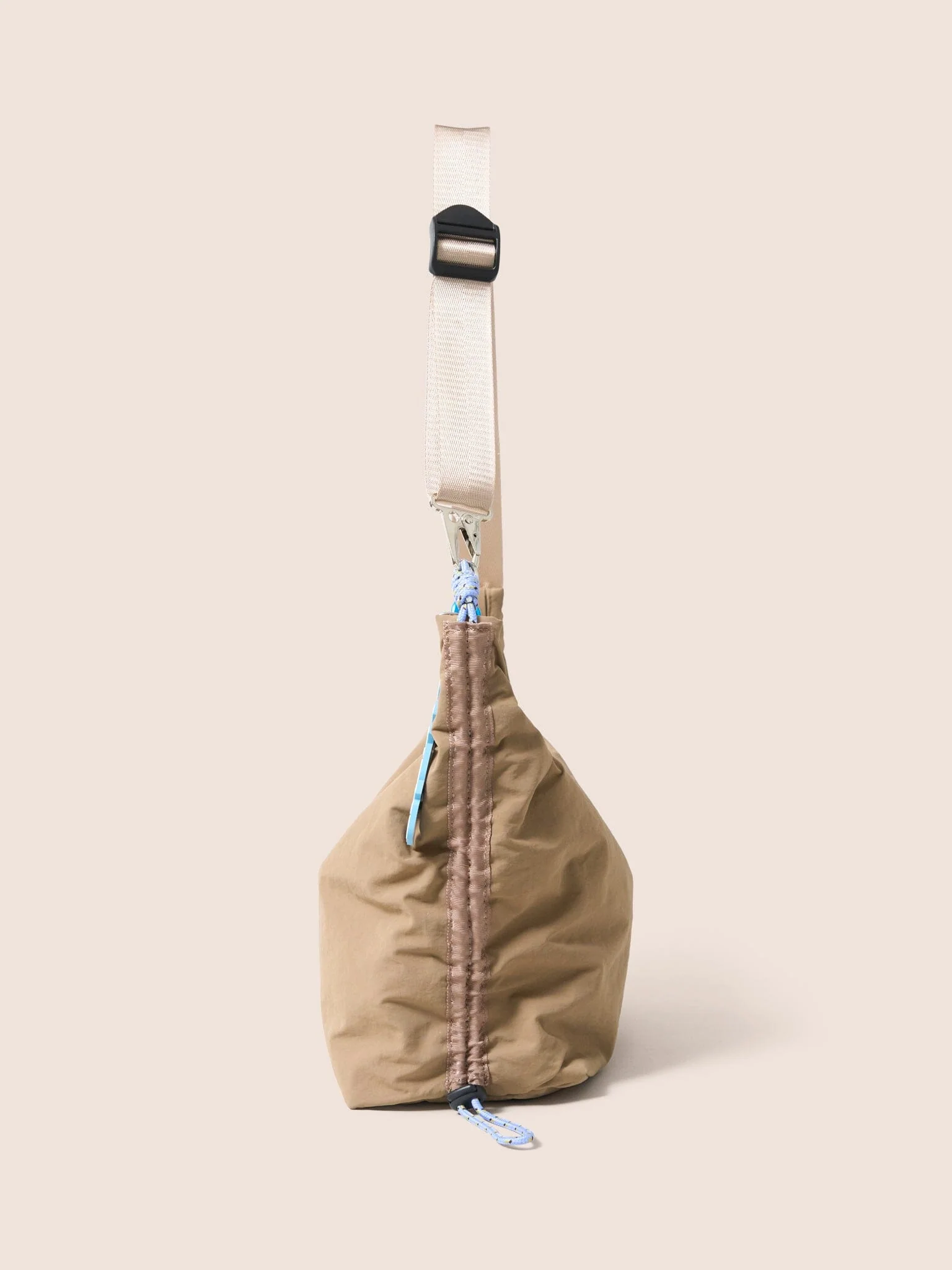 Carabiner Club Recycled Small Crescent Bag in Taupe - Image 5