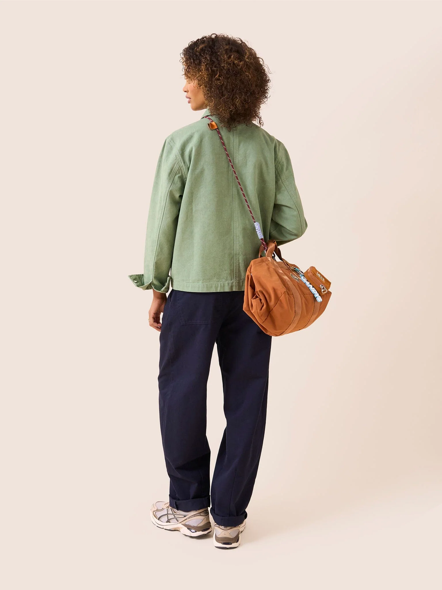 Carabiner Club Recycled Small Cube Crossbody in Orange - Image 4