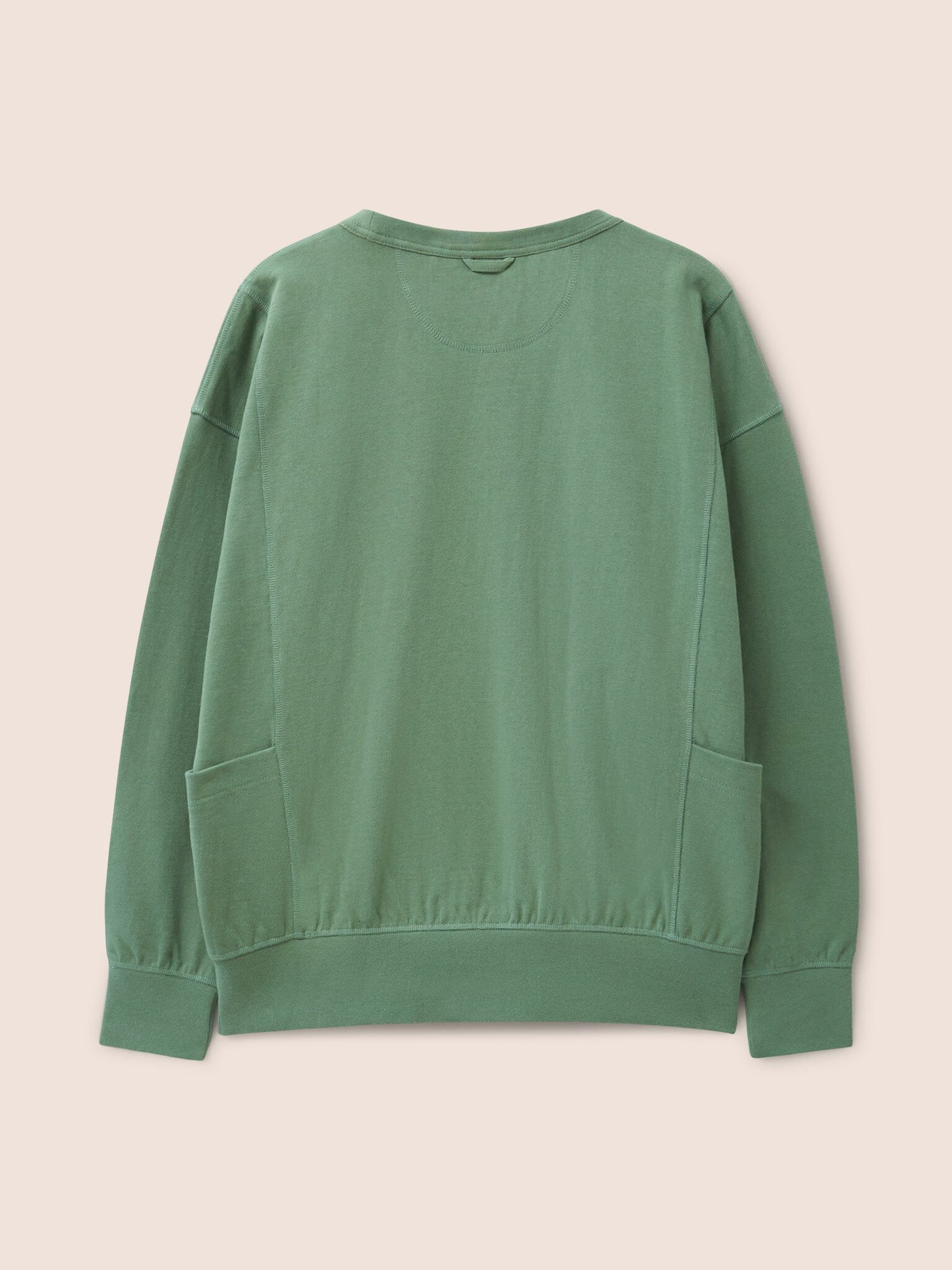 Como Organic Cotton Pocket Sweatshirt in Green - Image 2