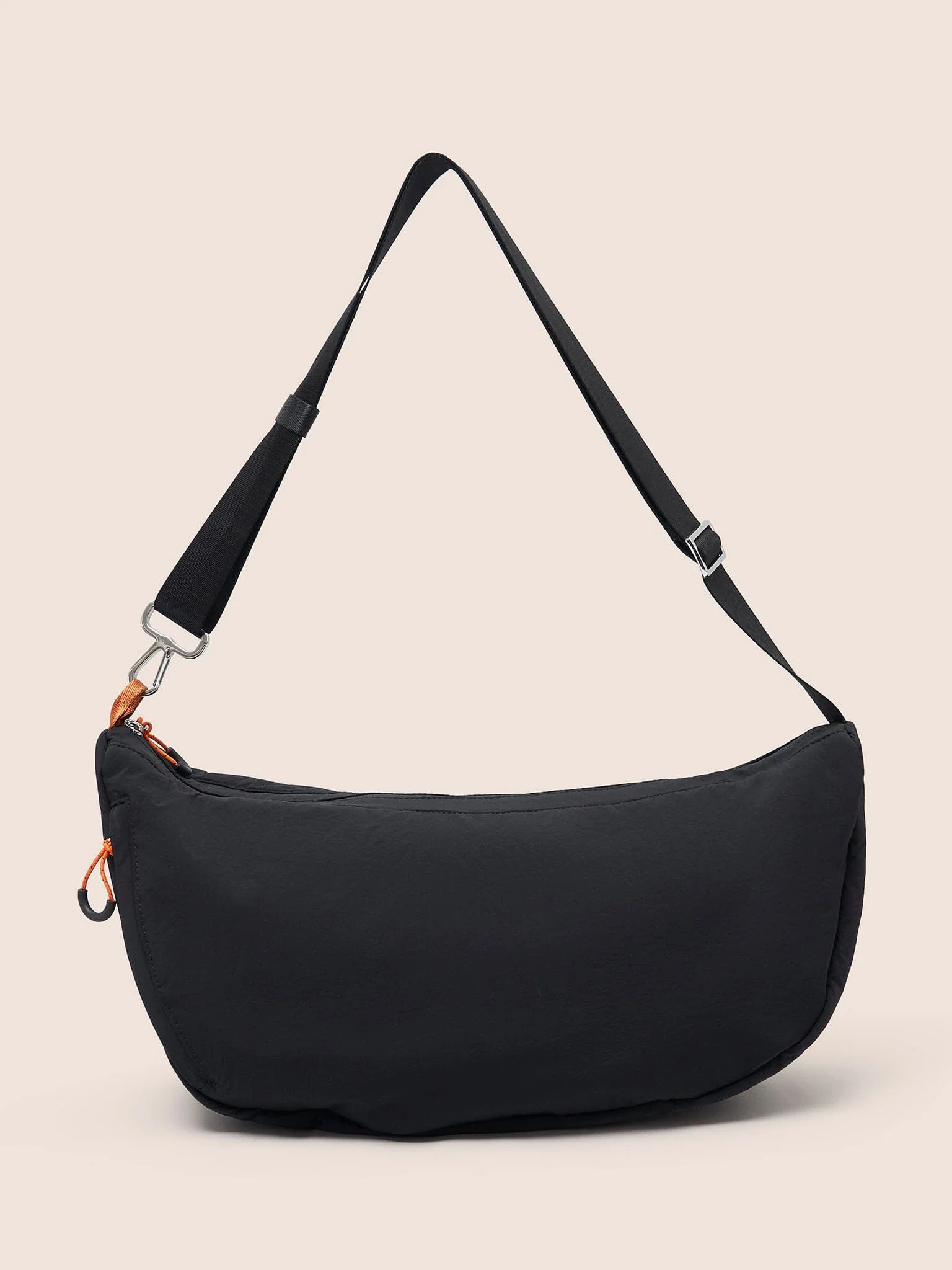 Ecuador XL Recycled Nylon Lightweight Sling Bag in Black - Image 6