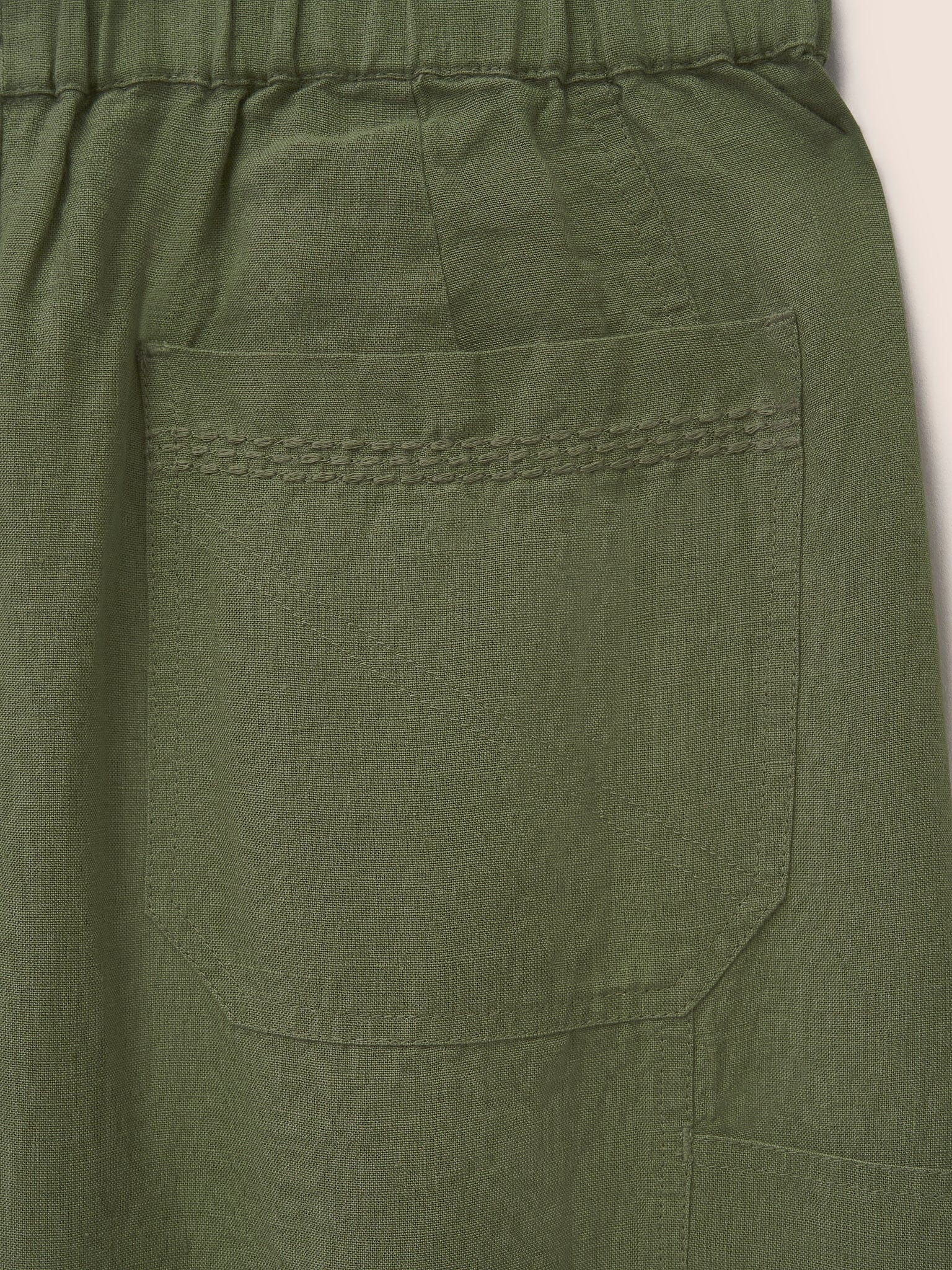 Green Bembridge Barrel Linen Trouser - Image 10