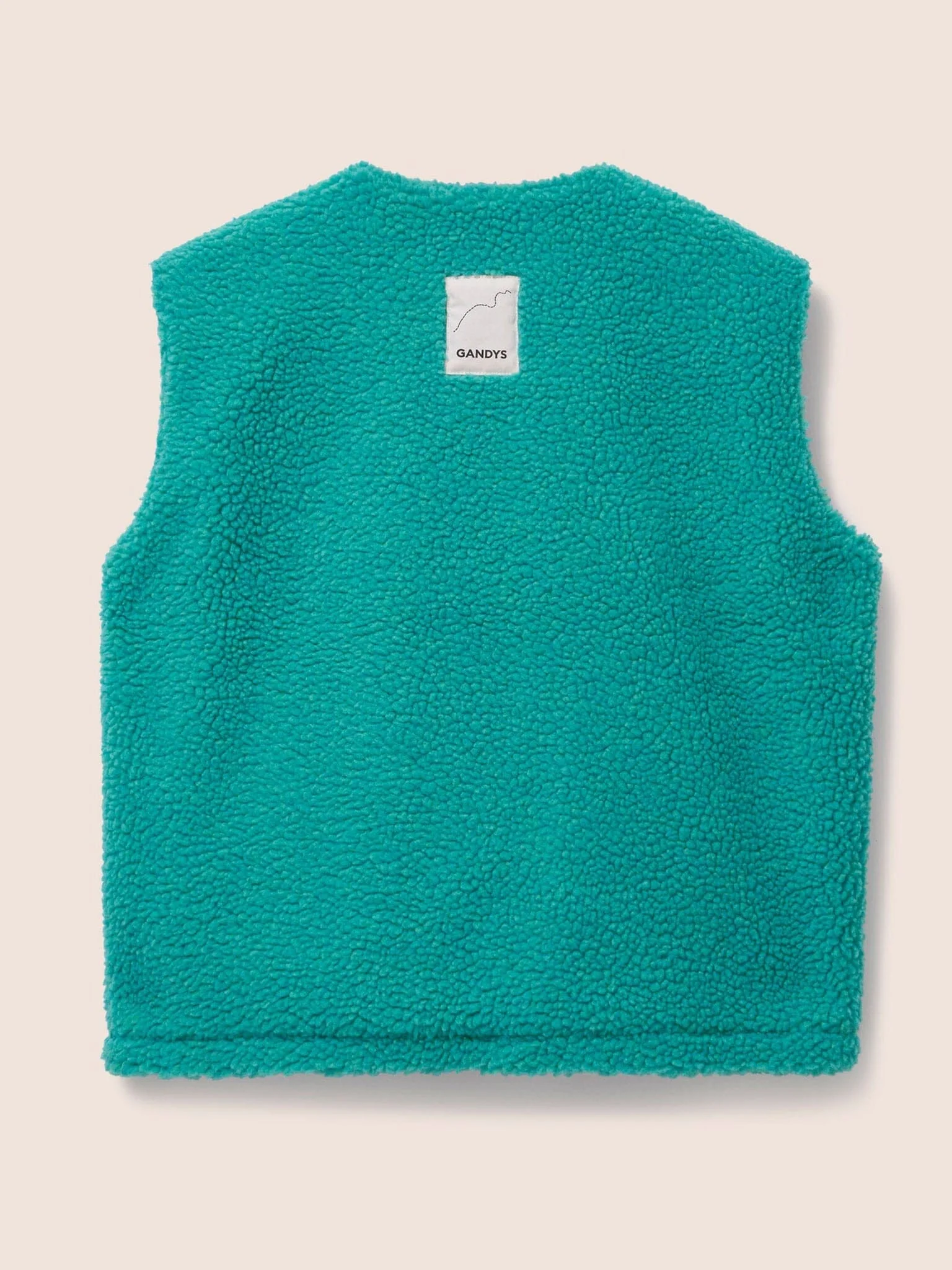 Harlem Recycled Fleece Gilet in Teal - Image 5