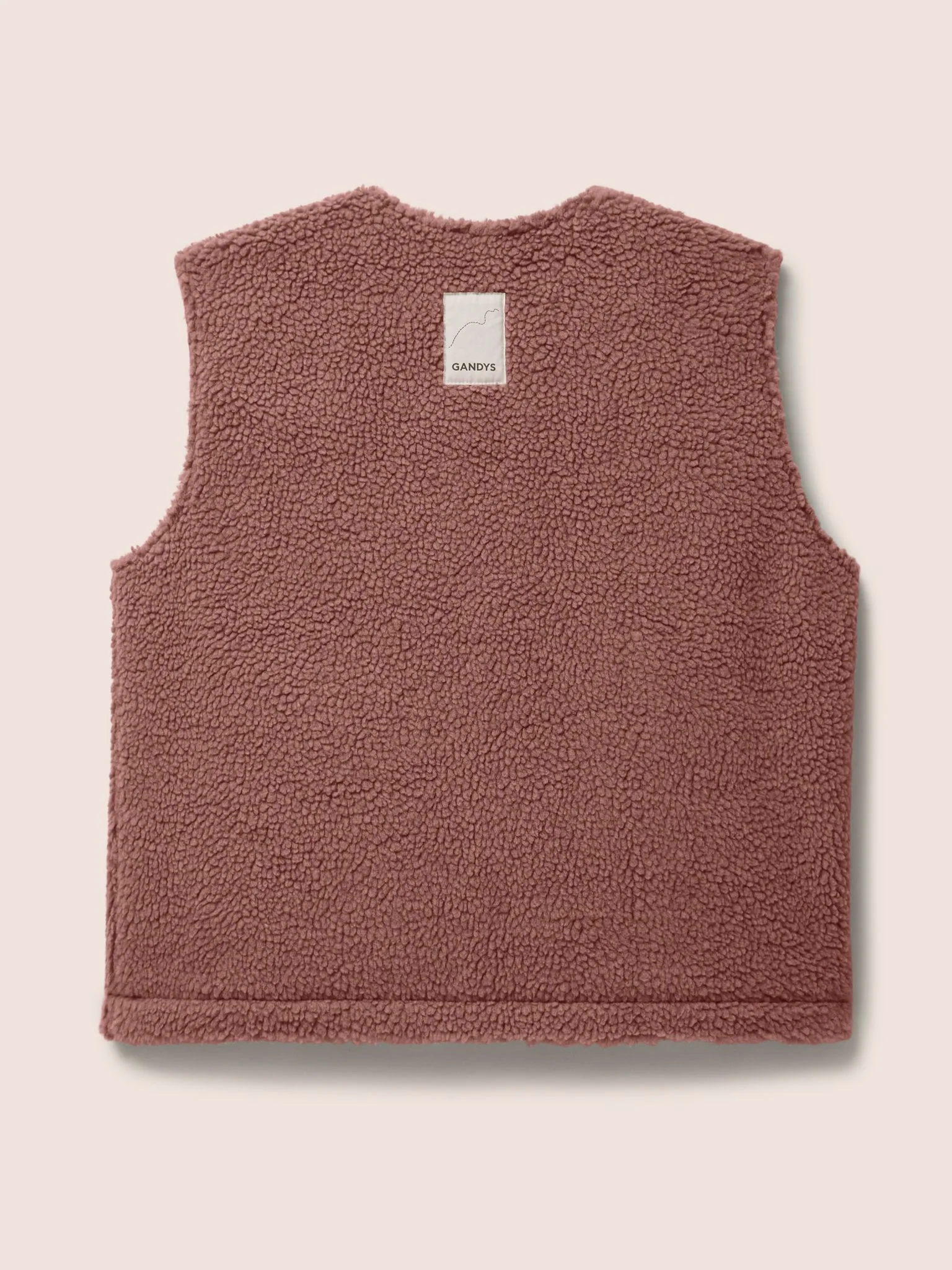 Harlem Recycled Fleece Gilet in Pink - Image 4