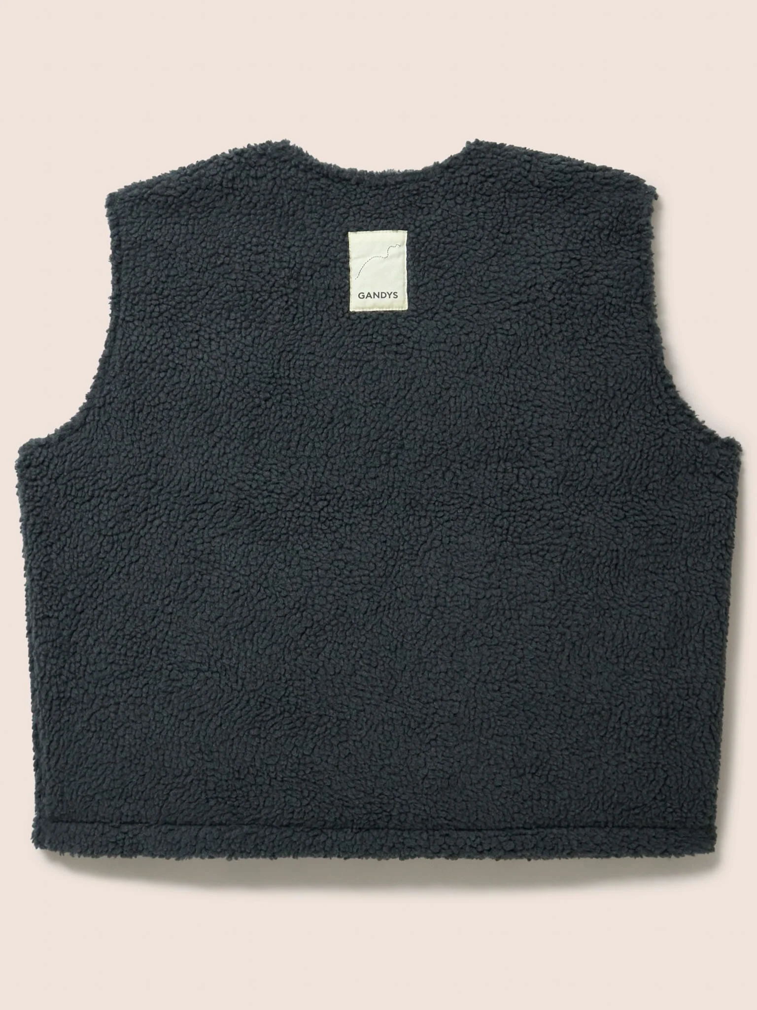Harlem Recycled Fleece Gilet in Charcoal - Image 3