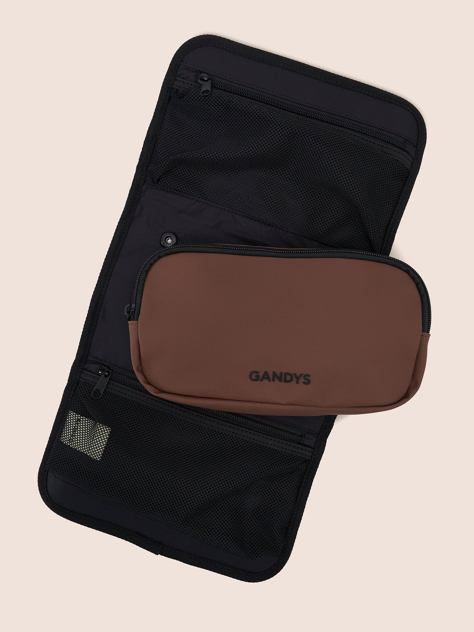 Helsinki Waterproof Roll Up Washbag in Brown - Image 3