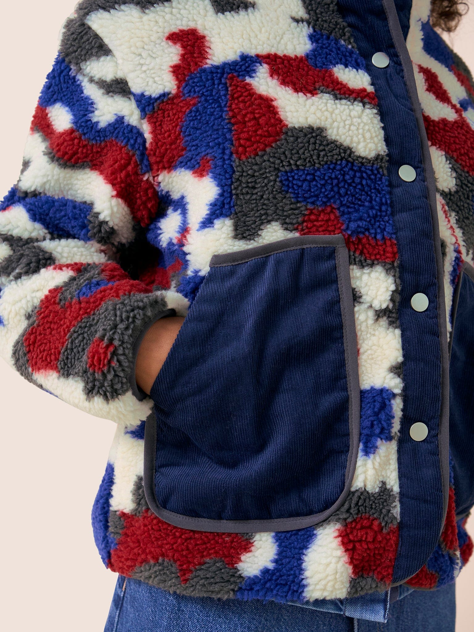 Hudson Recycled Fleece Cord Printed Jacket - Image 6