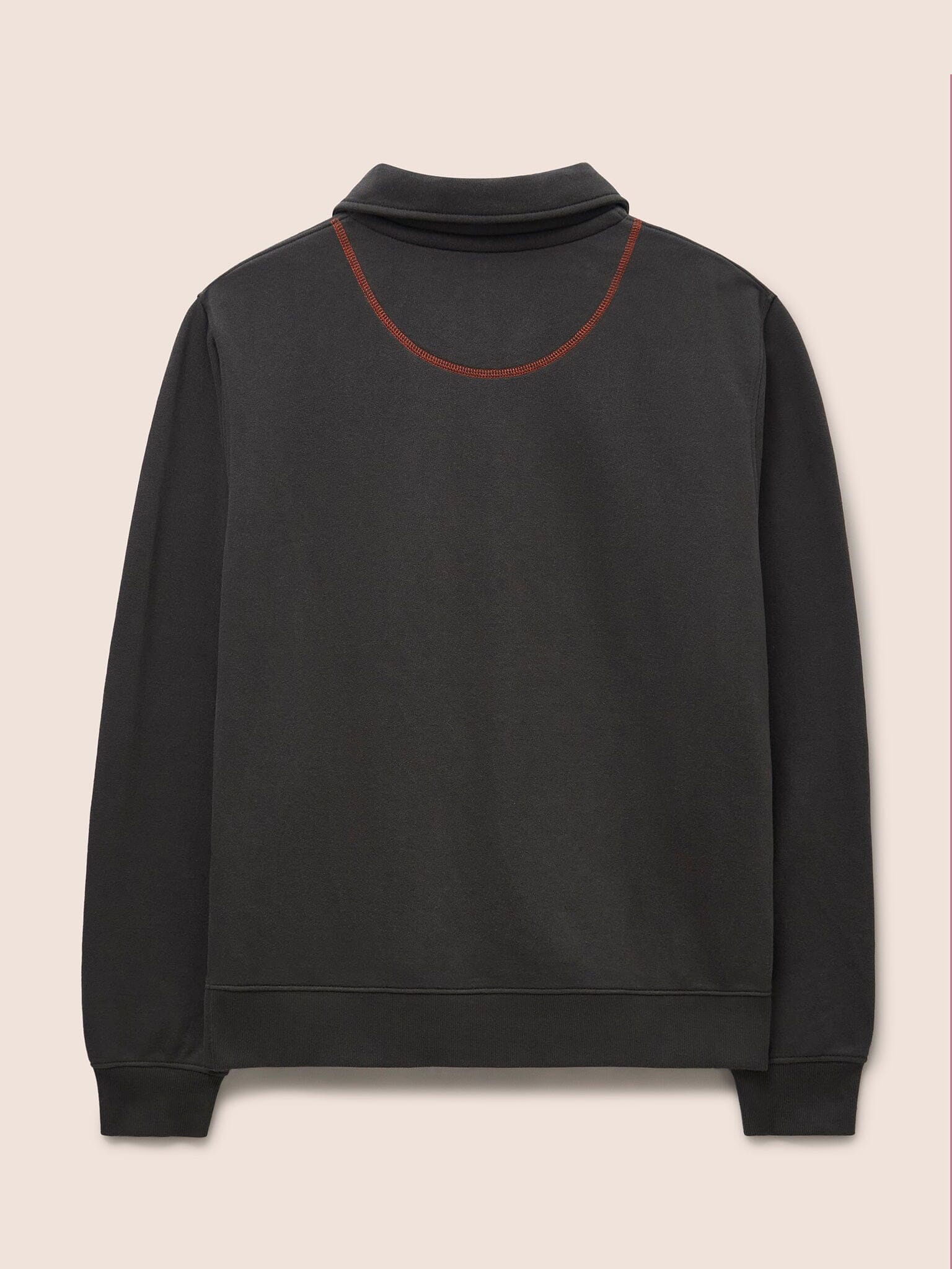 Java Organic Cotton 1/4 Zip Sweater in Charcoal - Image 4