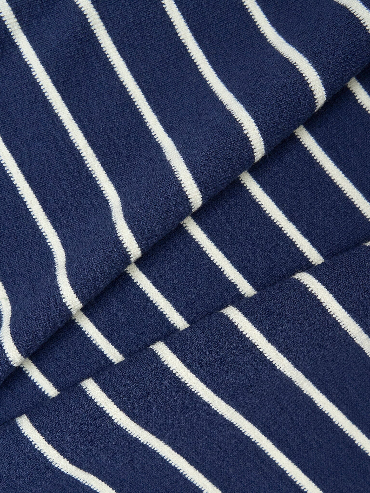 Lucca Classic Organic Cotton Short Sleeve T-Shirt in Navy Stripe - Image 6