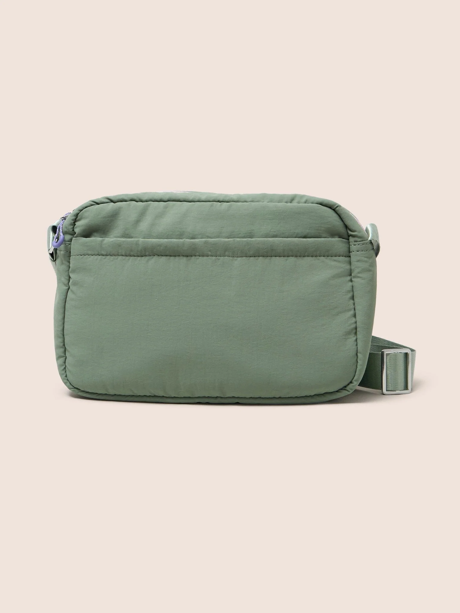 Panama Recycled Nylon Lightweight Crossbody Shoulder Bag in Hedge Green - Image 3