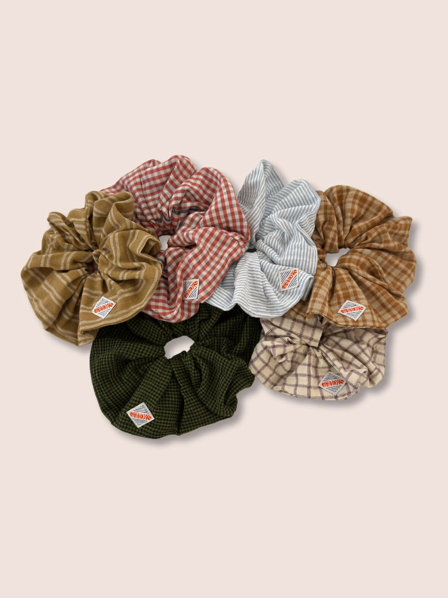 Mustard Check Scrunchie - Image 4