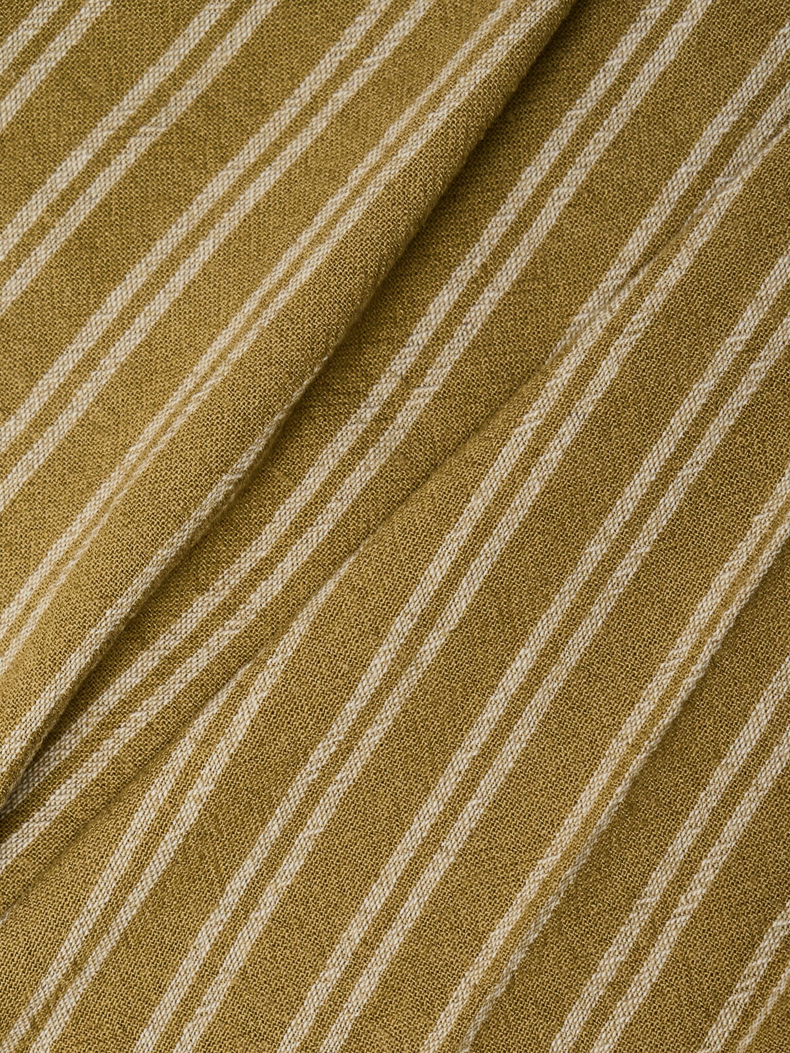 Rivington Cotton Short Sleeve Shirt in Caramel Stripe - Image 4