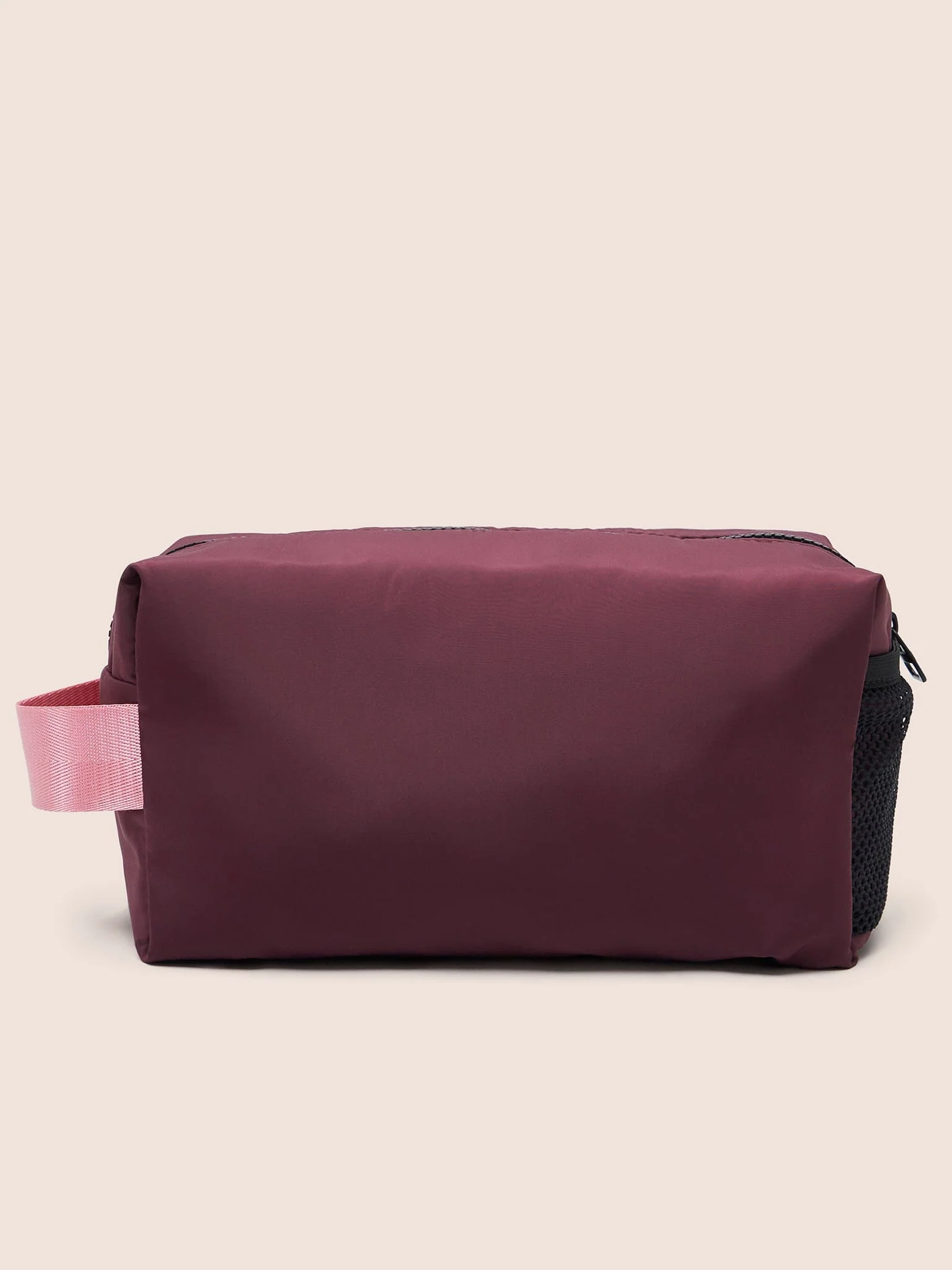 Snowdon Recycled Fabric Travel Washbag in Burgundy - Image 3