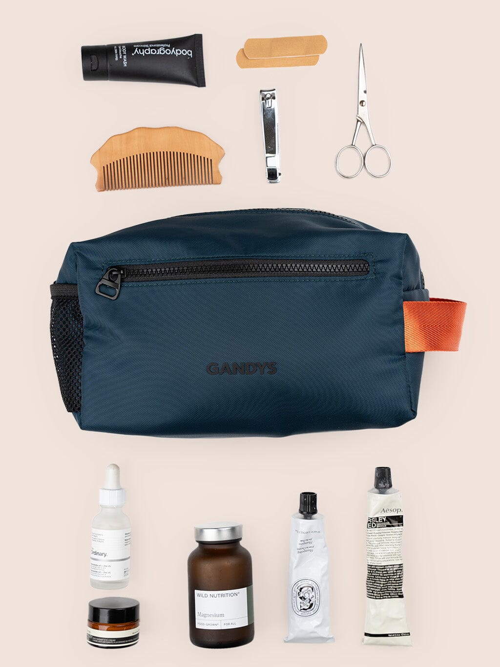 Snowdon Recycled Fabric Travel Washbag in Teal - Image 4