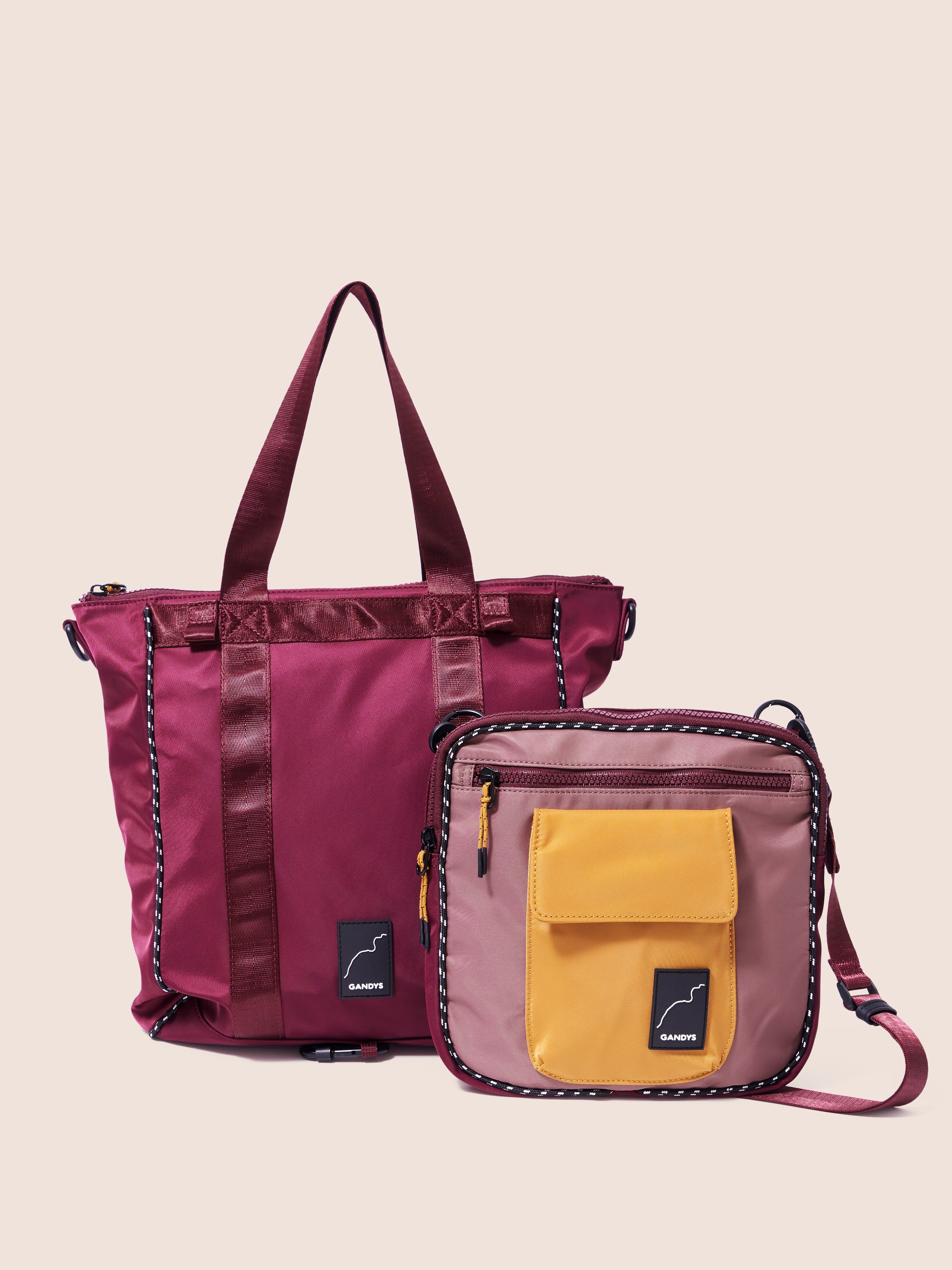Urban Trek Recycled Modular Multiway Tote Bag in Berry - Image 3