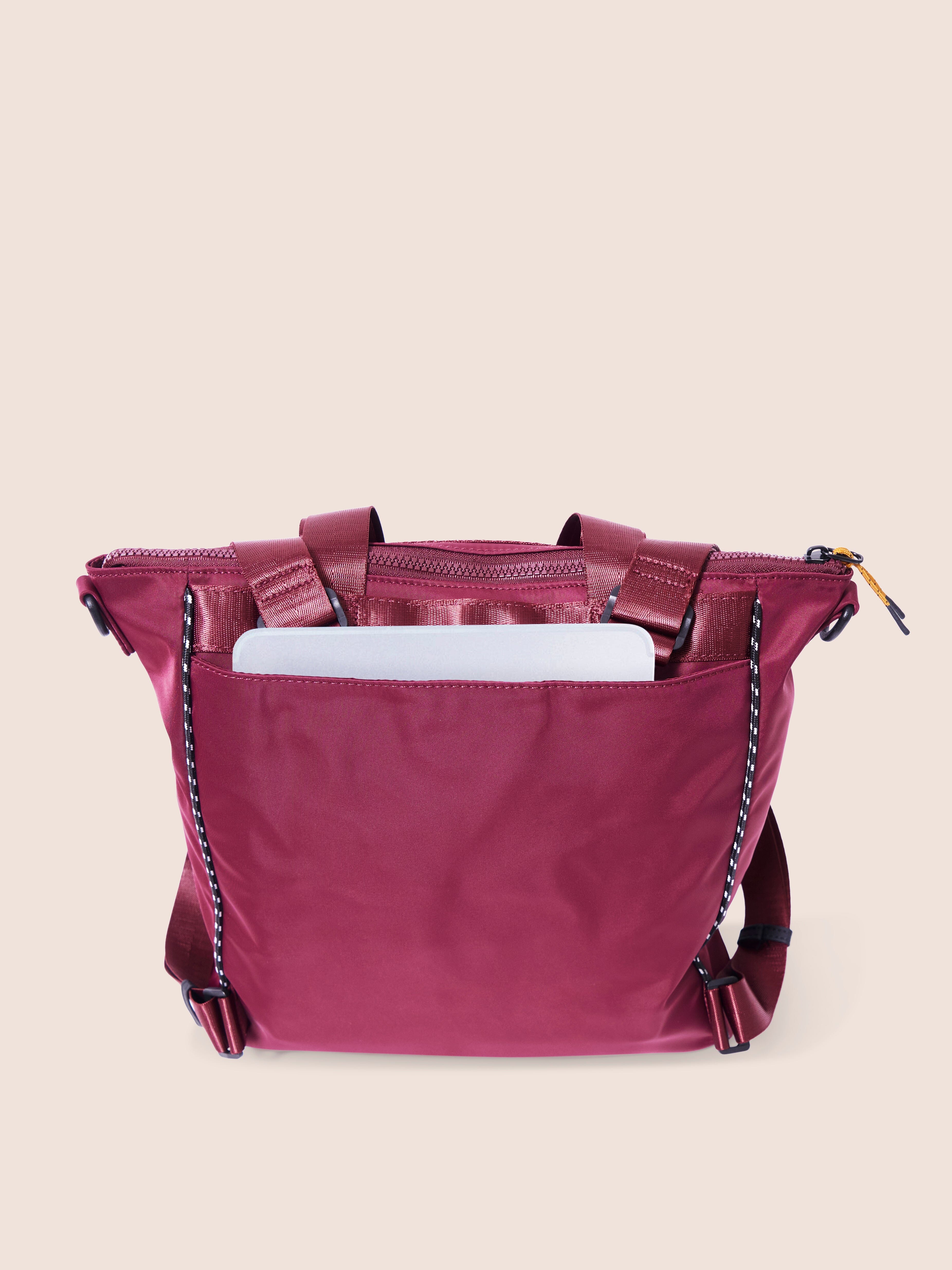 Urban Trek Recycled Modular Multiway Tote Bag in Berry - Image 7