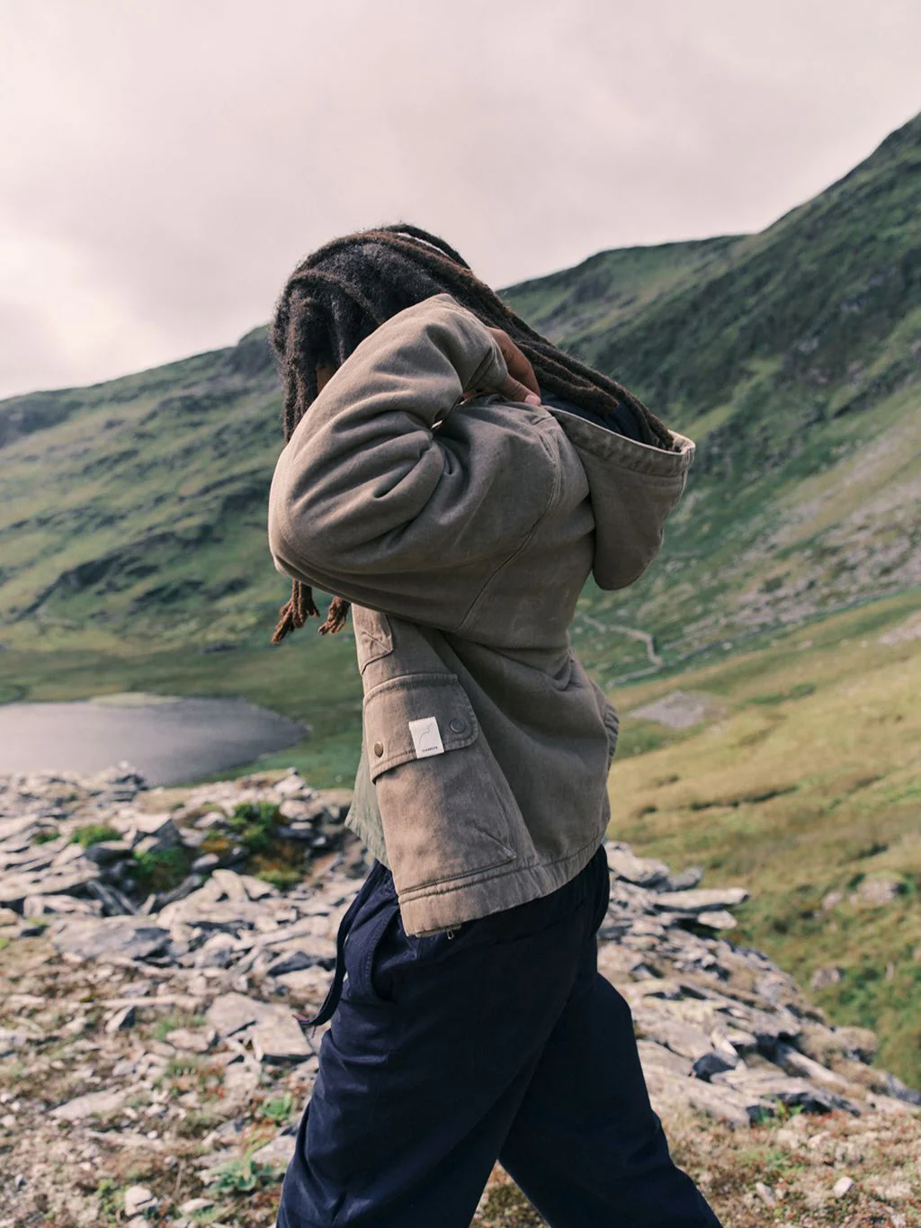 Kalmar Cotton Utility Padded Parka Coat in Khaki - Image 3