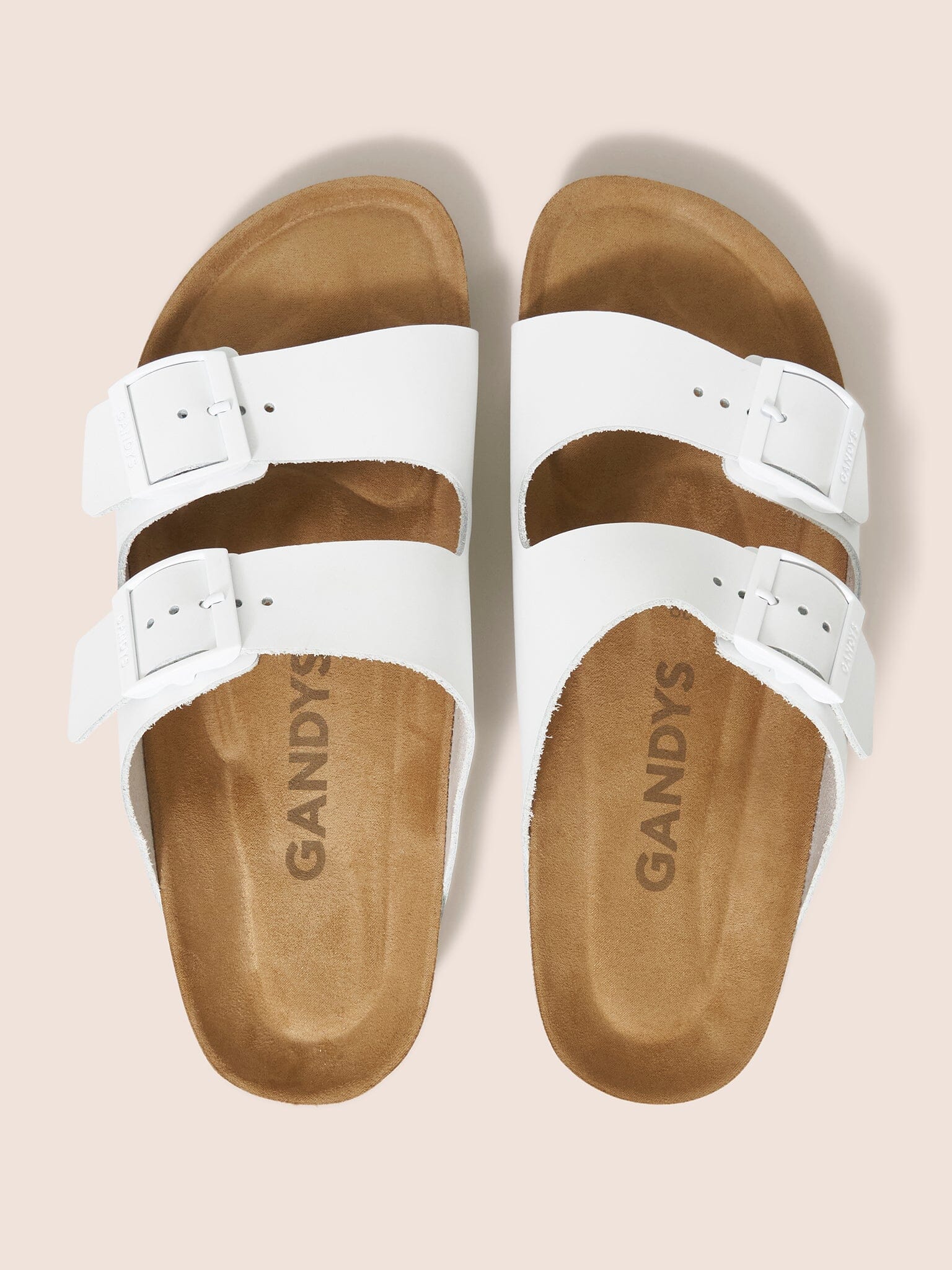 White Alicante Double Buckle Strap Footbed Sandal - Image 3